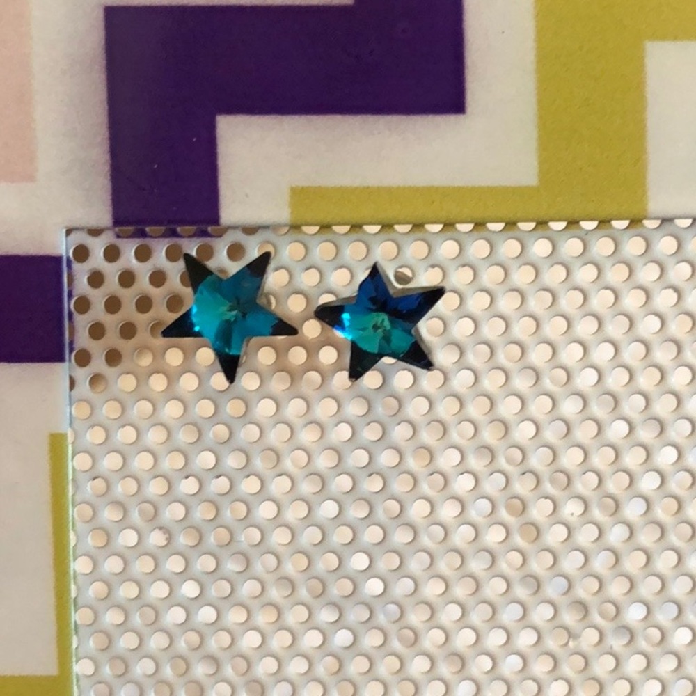 Blue Star Earrings